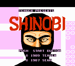 Shinobi (Homebrew) — Title screen